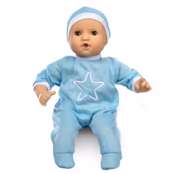Melissa & Doug Mine to Love Jordan 12  Light Skin-Tone Boy Baby Doll with Romper  Cap  Pacifier