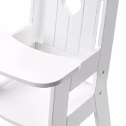 Melissa & Doug Mine to Love Wooden Play High Chair for Dolls  -Stuffed Animals - White (18H x 8W x 11D Assembled)