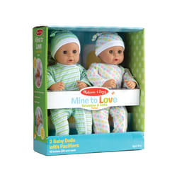 Melissa & Doug Mine to Love Twins Sebastian & Sofia 15    Medium Skin-