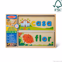 Melissa & Doug Spanish See & Spell Educational Language Learning Toy - FSC Certified