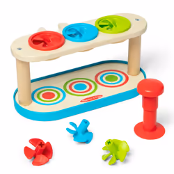 Match & Push Spinning Tops Developmental Skills Toy for Girls and Boys 2+ - FSC Certified