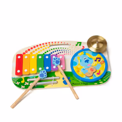 Melissa & Doug Blue's Clues & You! Wooden Music Maker Board (5 Instruments)