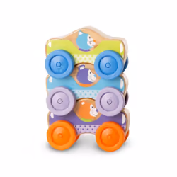 Melissa & Doug 40129 First Play Wooden Animal Stacking Cars (3 Pcs)