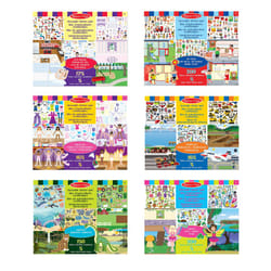 Bundle of 6 Reusable Sticker Pads - Play House, Dress-Up, Habitats, My Town, Vehicles and Fairies | Activity Pad | Sticker Pad | 3 years+ | Gift for