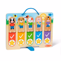 Melissa & Doug Wooden My Daily Day and Night Routines Chart