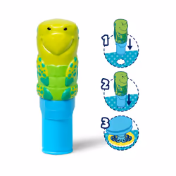 Melissa & Doug Sticker WOW! 24-Page Activity Pad and Sticker Stamper  300 Stickers  Arts and Crafts Fidget Toy Collectible Character - Sea Turtle - FS