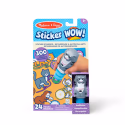 Melissa & Doug Sticker WOW! 24-Page Activity Pad and Sticker Stamper  300 Stickers  Arts and Crafts Fidget Toy Collectible Ch ...
