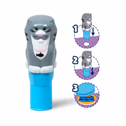 Melissa & Doug Sticker WOW! 24-Page Activity Pad and Sticker Stamper  300 Stickers  Arts and Crafts Fidget Toy Collectible Character - Cat - FSC Certi