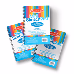 Melissa & Doug Mini Sketch Pad of Paper (6 x 9 inches) - 50 Sheets  3-Pack - Drawing Paper  Drawing And Coloring Pad For Kids ...