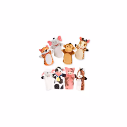 Melissa & Doug Animal Hand Puppets (Set of 2  4 animals in each) - Zoo Friends and Farm Friends