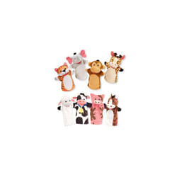 Melissa & Doug Animal Hand Puppets (Set of 2  4 animals in each) - Zoo Friends and Farm Friends