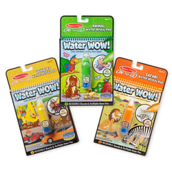 Melissa & Doug On the Go Water Wow! Reusable Water-Reveal Activity Pads  3-pk  Vehicles  Animals  Safari