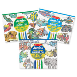 Melissa & Doug Jumbo 50-Page Kids' Coloring Pads Set - Animals  Vehicles  and More
