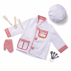 Melissa & Doug Chef Role Play Costume Dress -Up Set With Realistic Accessories Frustration-Free Packaging - Pretend Chef Outf ...