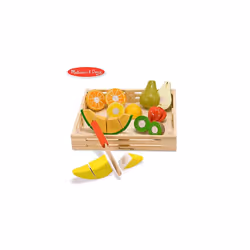 Melissa & Doug Wooden Cutting Fruit | Pretend Play | Play Food | 3+ | Gift for Boy or Girl