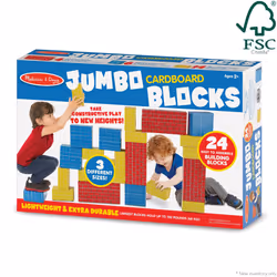 Melissa & Doug Deluxe Jumbo Cardboard Blocks (24 Pieces) - FSC Certified