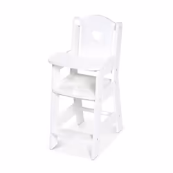 Melissa & Doug Play High Chair - Pretend Play High Chair Baby Doll Accessories White