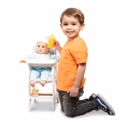 Melissa & Doug Play High Chair - Pretend Play High Chair Baby Doll Accessories White