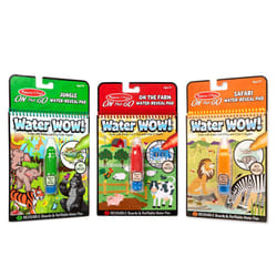 Melissa & Doug On the Go Water Wow! Reusable Color with Water Activity Pad 3-Pack  Jungle  Safari  Farm - Water Wow Water Coloring Books