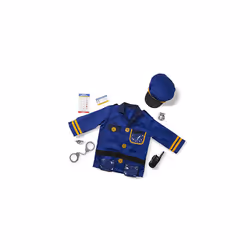 Melissa & Doug unisex-children Police Officer Role Play Costume Dress-Up Set (8 pcs) Frustration-Free Packaging Multicolor  A ...