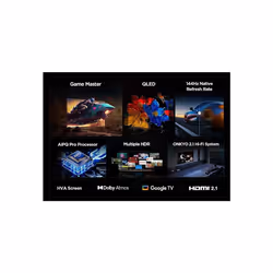 TCL 55P8K-UK 55" 4K 144Hz Gaming QLED Onkyo 2.1 Dolby Atmos Google TV