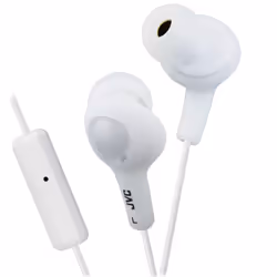 JVC HA-FR6 Gumy Plus In-Ear Headphones with Remote & Mic (White)