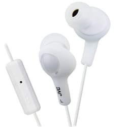 JVC HA-FR6 Gumy Plus In-Ear Headphones with Remote & Mic (White)