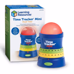 Learning Resources Time Tracker Mini Visual Timer, Classroom Timer, Hand Washing Timer, Auditory and Visual Cue, Ages 3+