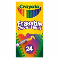 Crayola Erasable Colored Pencils  Kids At Home Activities  24 Count  Assorted  Long