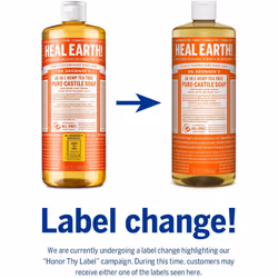 Dr. Bronner's Magic Soaps Pure-Castile Soap, 18-in-1 Hemp Tea Tree, 32-Ounce Bottle
