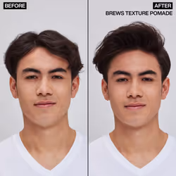 Redken Brews Texture Pomade For Men For All Hair Types - Maximum Strong Hold, Natural Matte and Low Shine Finish With No Crunch Styling and Sculpting