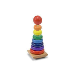 Mellisa n Doug 576 3.5&quot; x 3.5&quot; x 8.5&quot; Rainbow Stacker