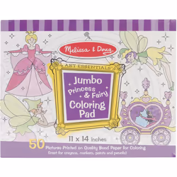Melissa & Doug Jumbo Coloring Pad 11"X14" 50 Pages-Princess & Fairy MD4263