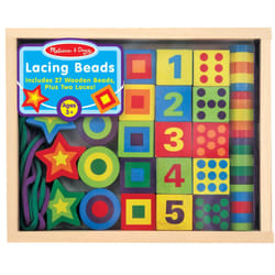 Melissa & Doug Deluxe Wooden Lacing Beads