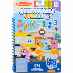 Melissa & Doug Blue's Clues & You! Letter and Number Reusable Sticker Activity Book - Includes 171 Stickers