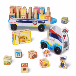 Melissa & Doug Multicolour Paw Patrol Wooden Abc Block Truck