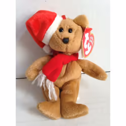 TY Jingle Beanies - 1997 Holiday Teddy - Small Beanie Baby