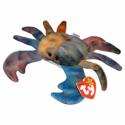 Ty Beanie Babies Claude the Crab Ty Dye w/error