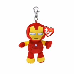 Ty Key Clip Marvel Iron Man Soft Plush Keychain