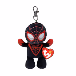 Ty Key Clip Marvel Miles Morales Soft Plush Keychain