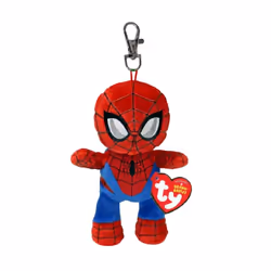 Ty Key Clip Marvel Spiderman Soft Plush Keychain