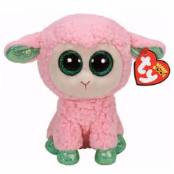 Beanie Boo 6" Plush Pink and Green Leyla the Sheep