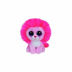 TY Beanie Boo Plush - Fluffy the pink Lion 15cm