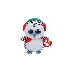 Ty 36221ÃÂ NesterÃÂ Ã¢â¬âÃÂ Snowy Owl 15ÃÂ cm Beanie Boo's, White, Green, Red, Black