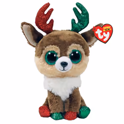 UK Kinley Reindeer Beanie Boo Regular Christmas 2022 Beanie Baby Soft Plush Toy Collectible Cuddly Stuffed Teddy, 36499, Mult ...