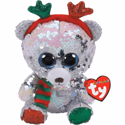 TY Flippable Sequins Mistletoe The Bear Medium