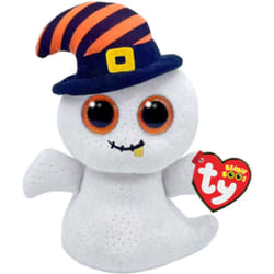 Ty Beanie Boo Nightcap - White Ghost with Witches Cap - 6