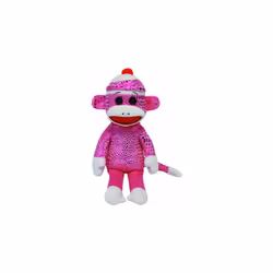 SOCKS THE SOCK MONKEY - PURPLE SPARKLE - BEANIE BABIES - Ty Beanie 41031