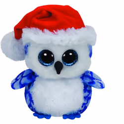 41120 41120 Icicles Owl with Glitter Eyes, Beanie Boo's, X-Mas, 15 cm, Blue