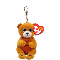 TY Beanie Bellies Key Clip Duncan Bear 10cm